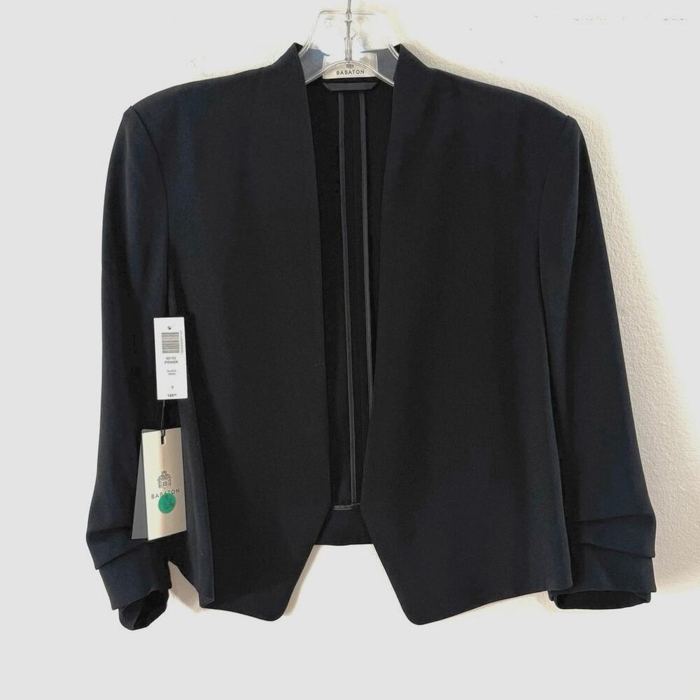 NWT Babaton Power Cropped Blazer Black Size 0 Tailored Aritzia Jacket Retail